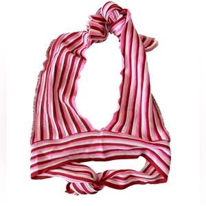 Red and white halter top